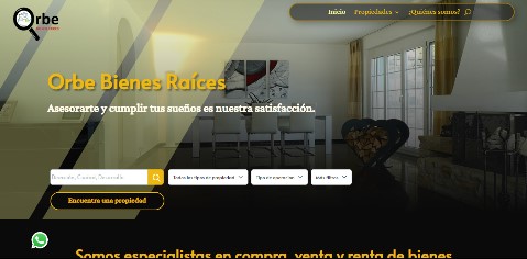 Diseño web profesional | website Orbe Bienes Raíces