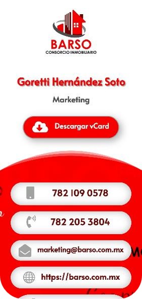 Imaginaite diseño web profesional | vCard Barso