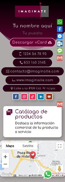 Imaginaite diseño web profesional | Anatomía vCard