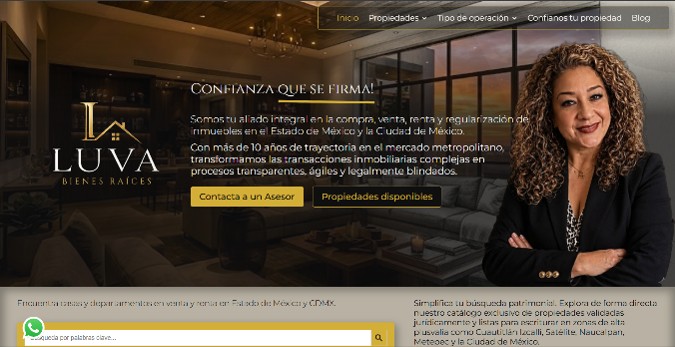 Website Luva Bienes Raíces